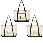 JH3225 Large Cotton Canvas Sailing Tote With Custom Imprint